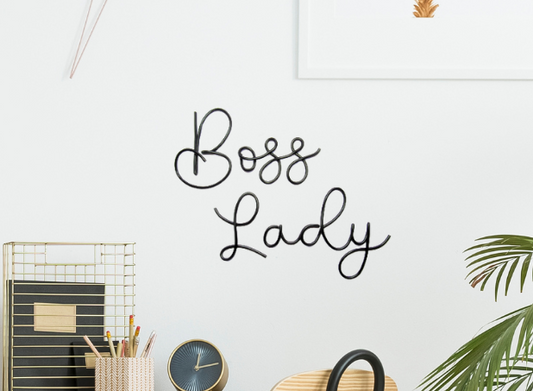 Boss Lady sign office decor wire wall art gift