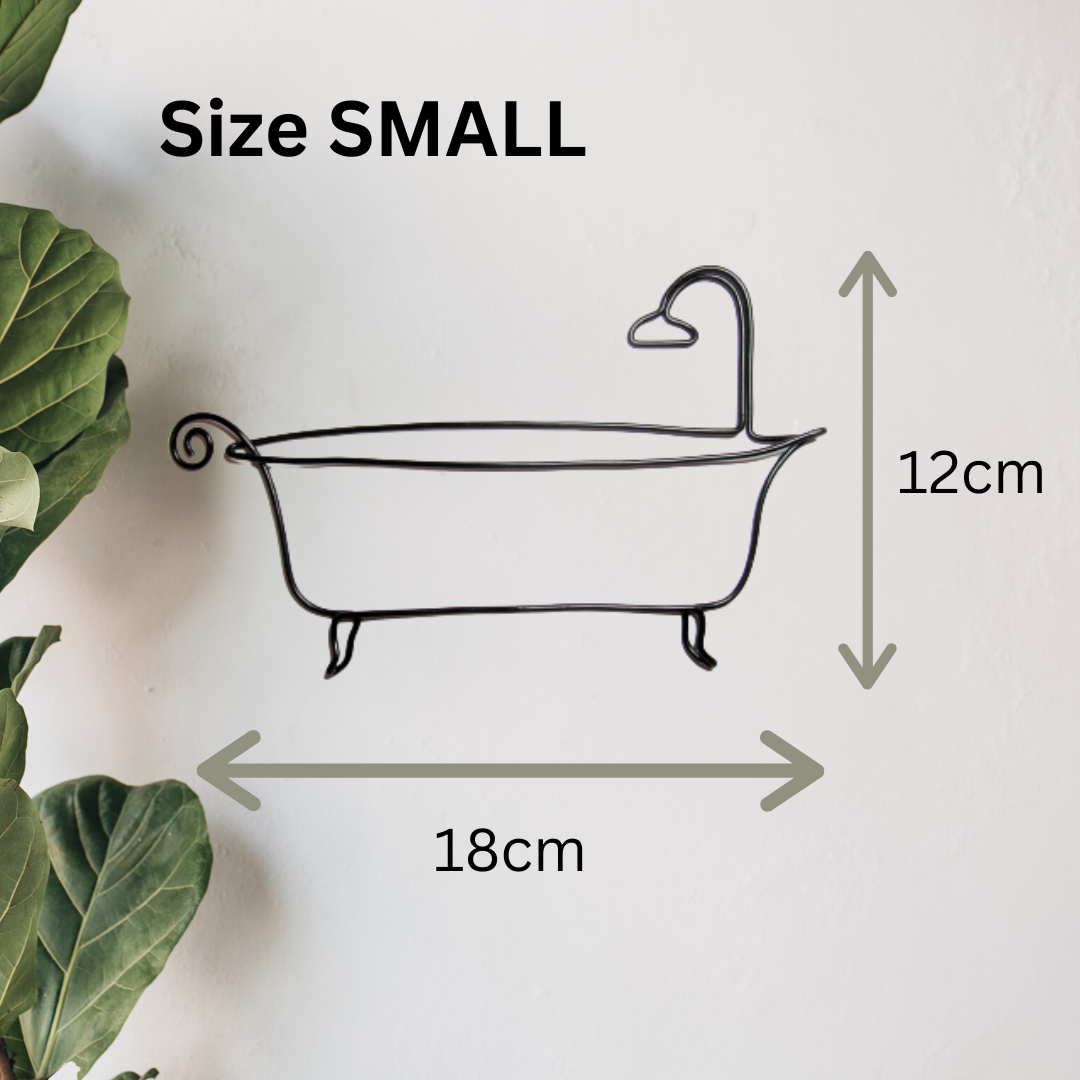 Bathtub wire wall art bathroom sign