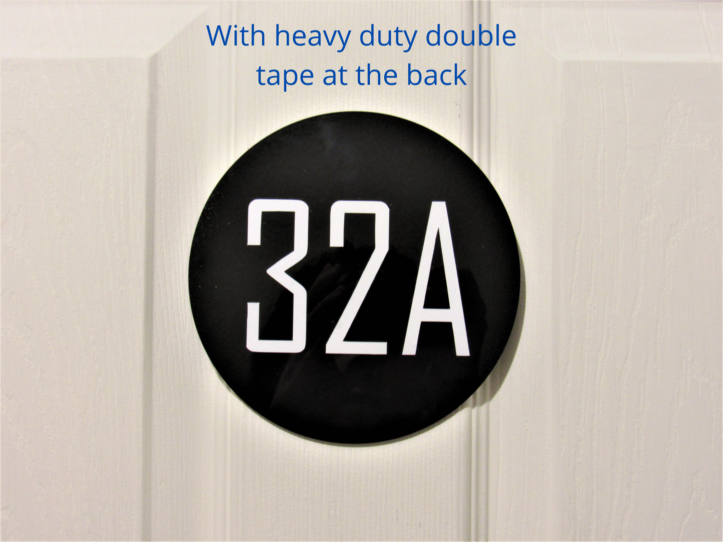 Custom room number sign, apartment door acrylic sign with self adhesive tape at the back