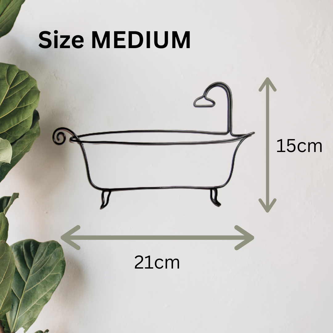 Bathtub wire wall art bathroom sign
