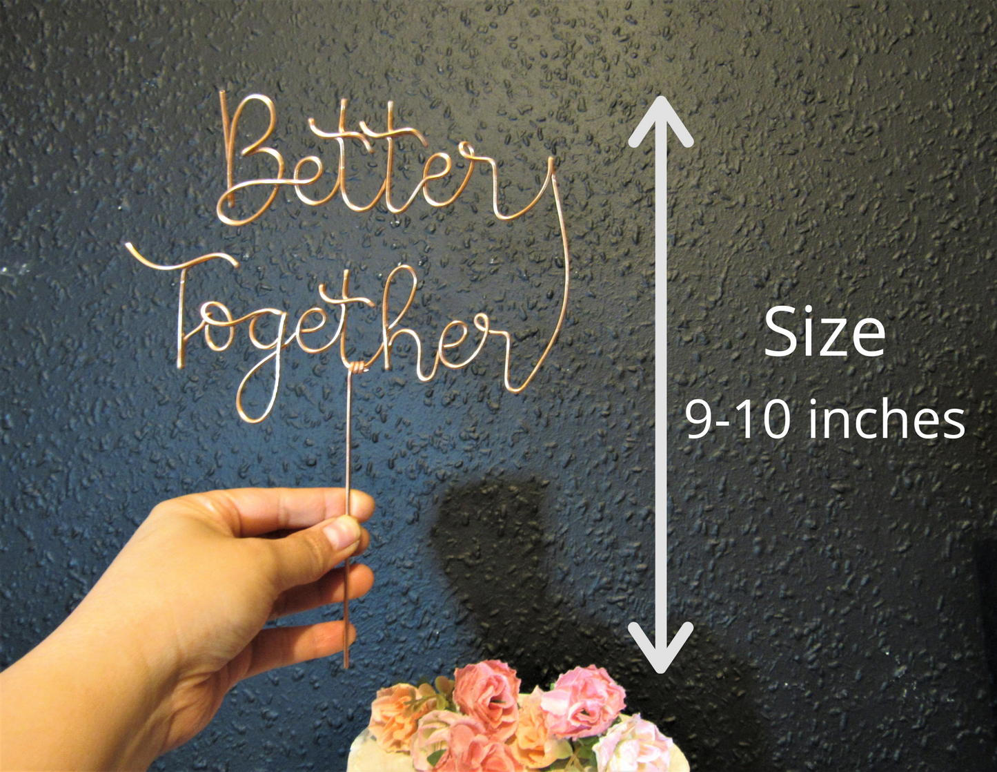 Better Together wedding cake topper wire