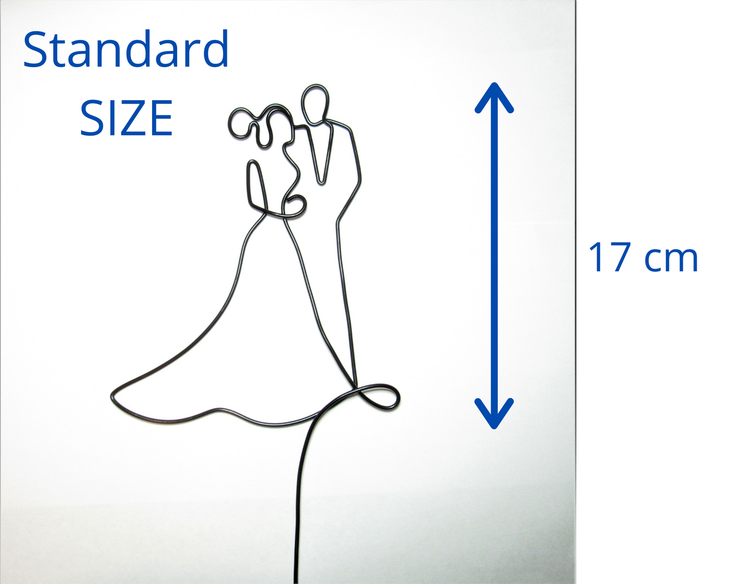 Couple figure wedding cake topper wire, silhouette wire couple bride and groom