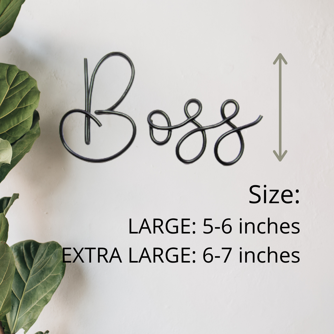 Boss Lady sign office decor wire wall art gift