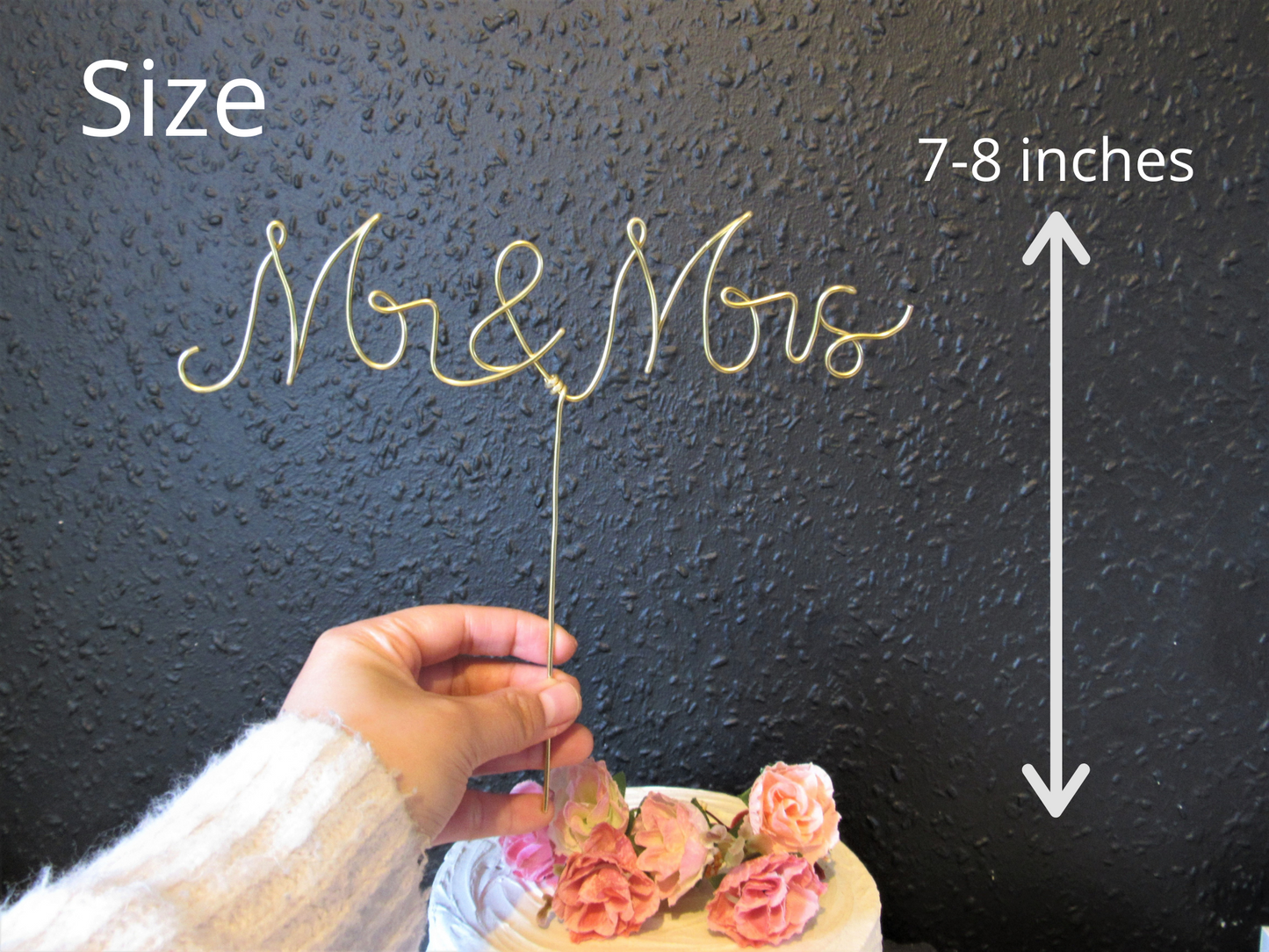 Mr & Mrs Wedding Cake Topper