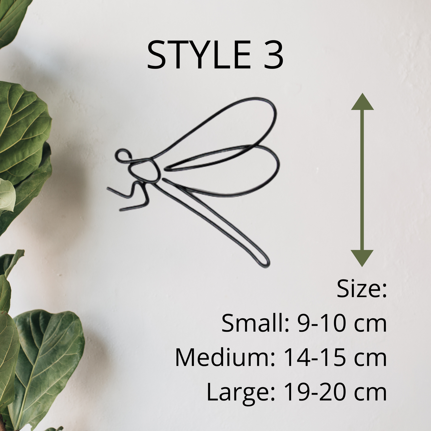Dragonfly sign wire wall art