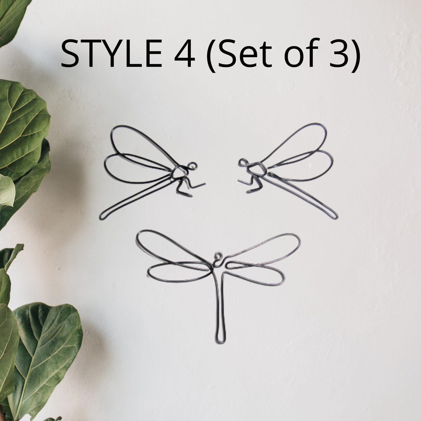 Dragonfly sign wire wall art