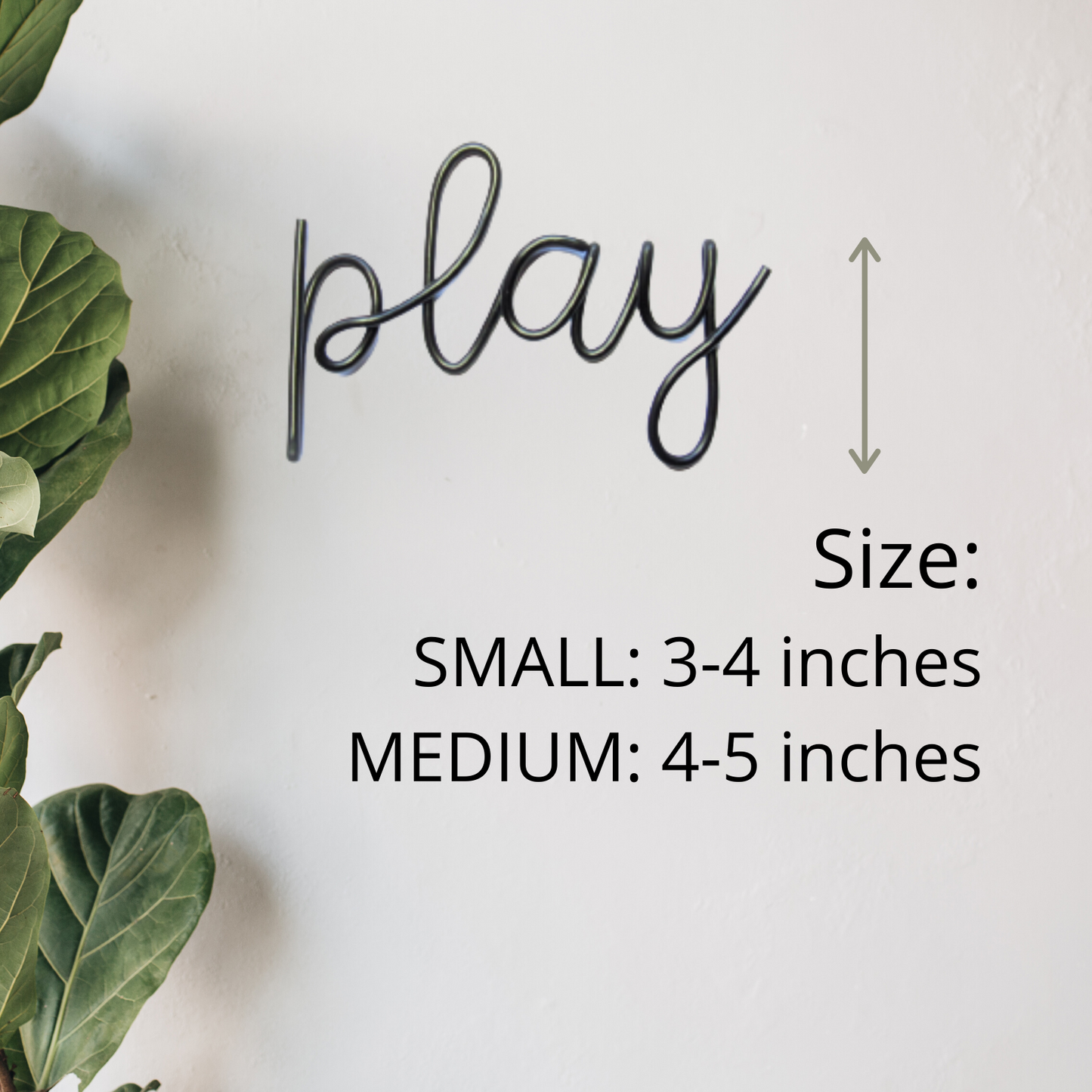 Play wire words sign For Nursery Wall Art decor