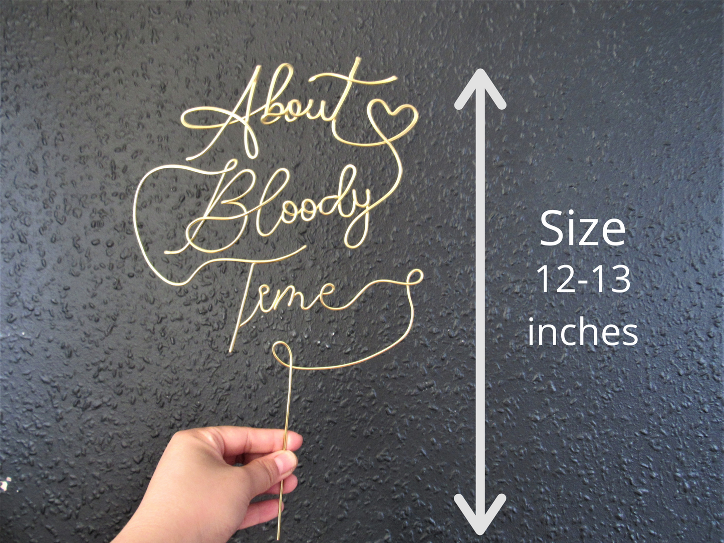 About bloody time wedding cake topper wire