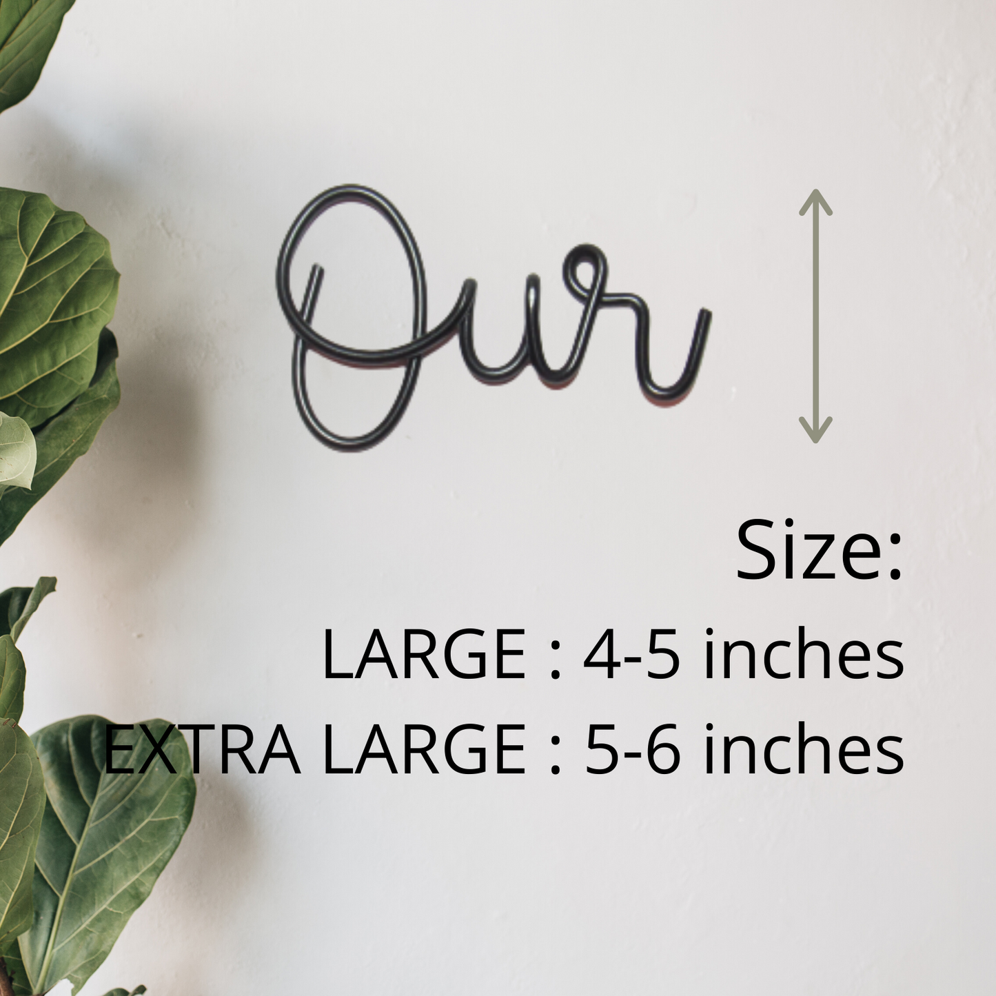 Our happy place sign wire words wall art for living room decor