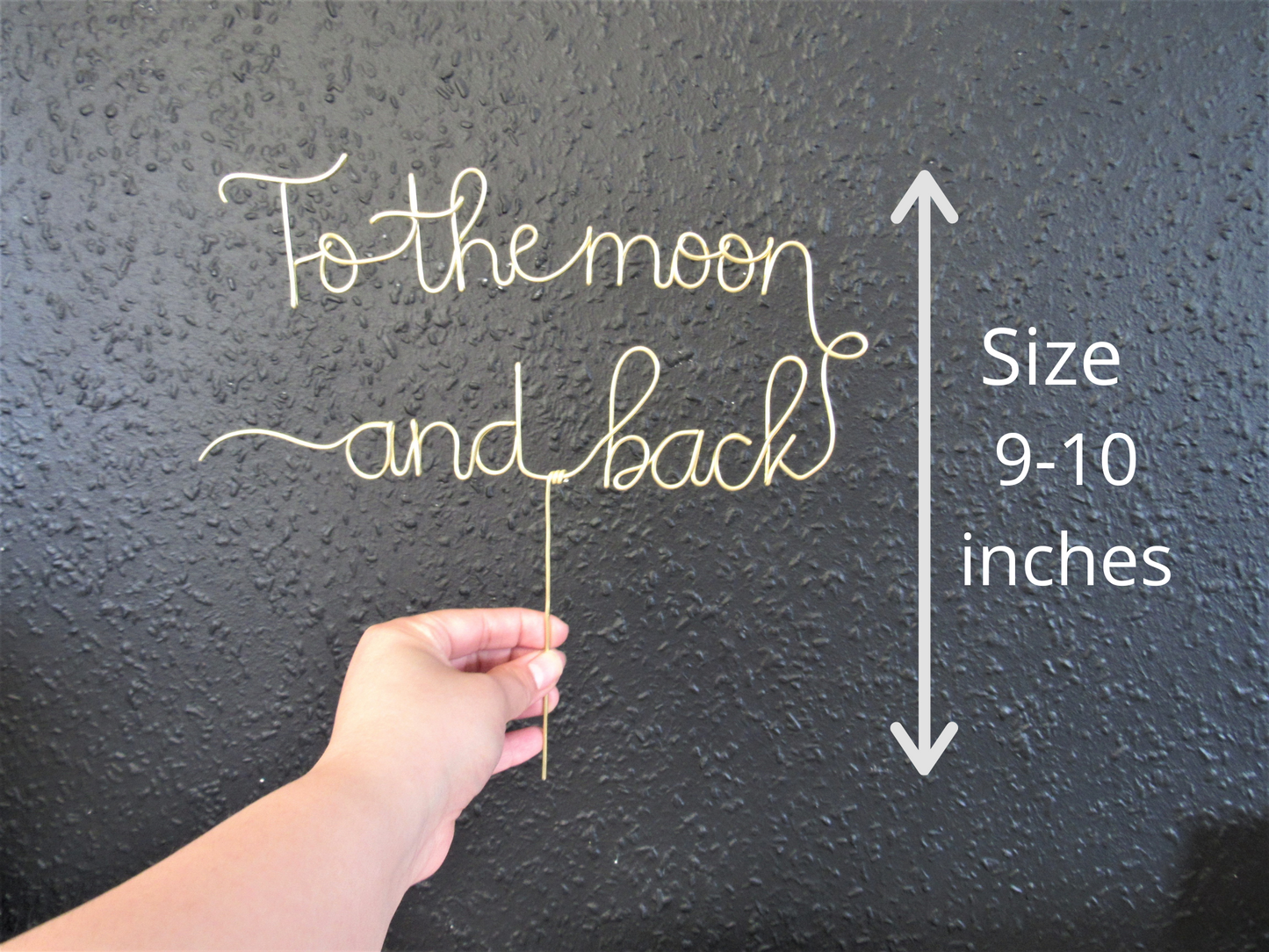 To the moon and back wedding cake topper wire