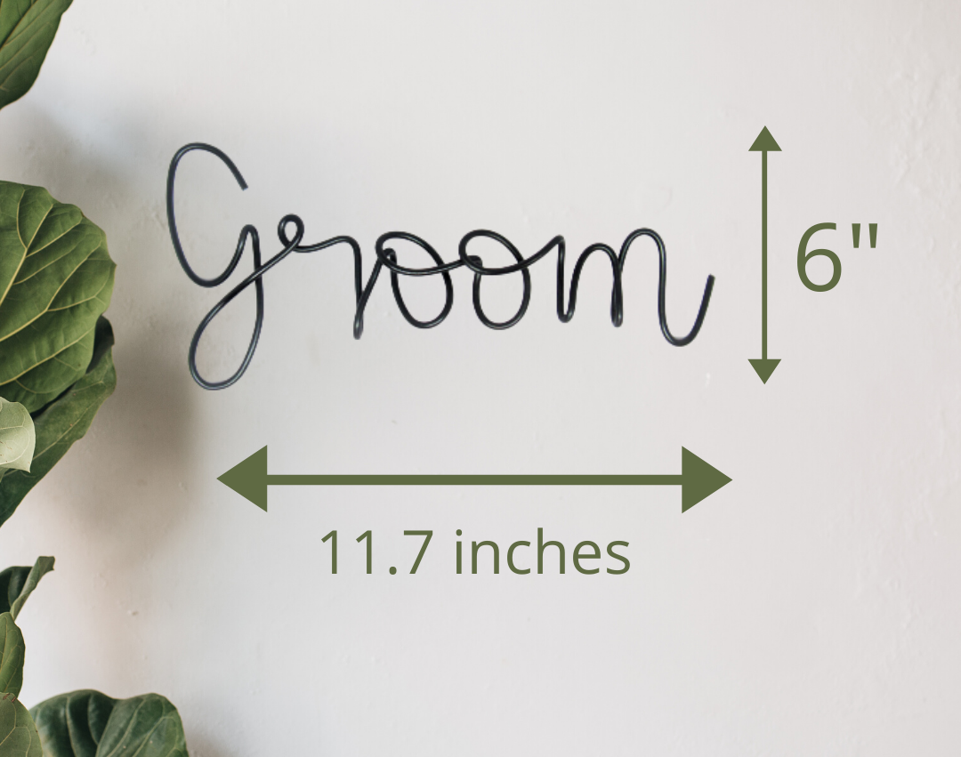 Bride and Groom chair sign wedding chair wire signs decoration