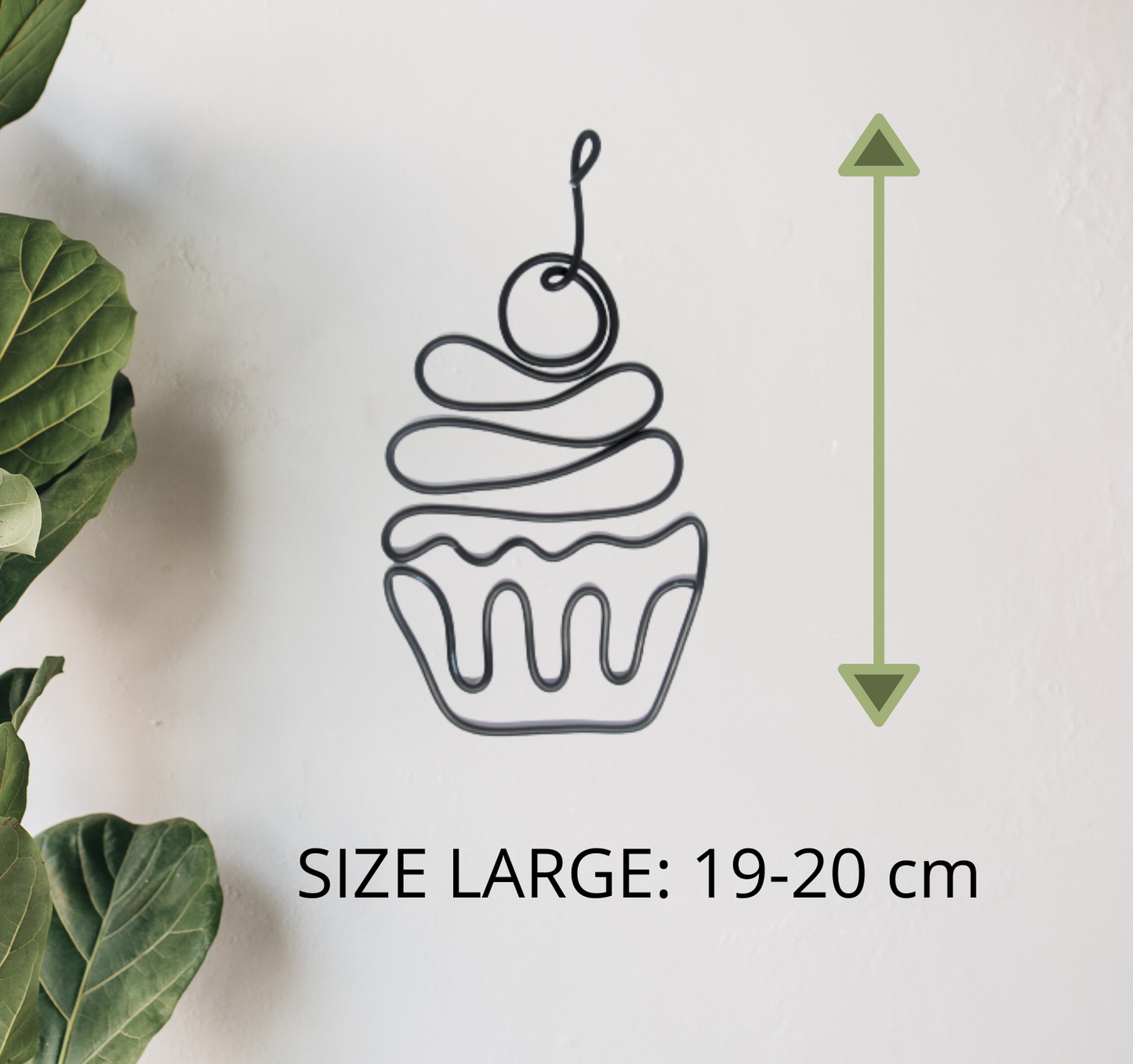 Cup cake sign wire wall art kitchen wall decor