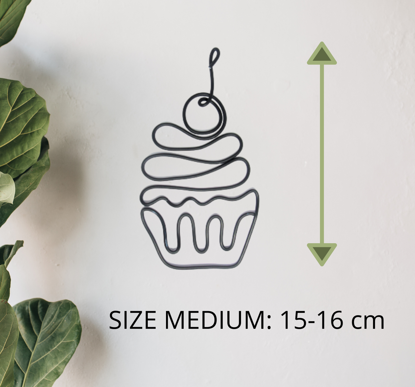 Cup cake sign wire wall art kitchen wall decor