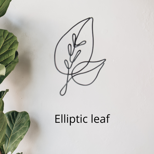 Metal leaves: Maple, Monstera, Ellitical wire wall art home decor