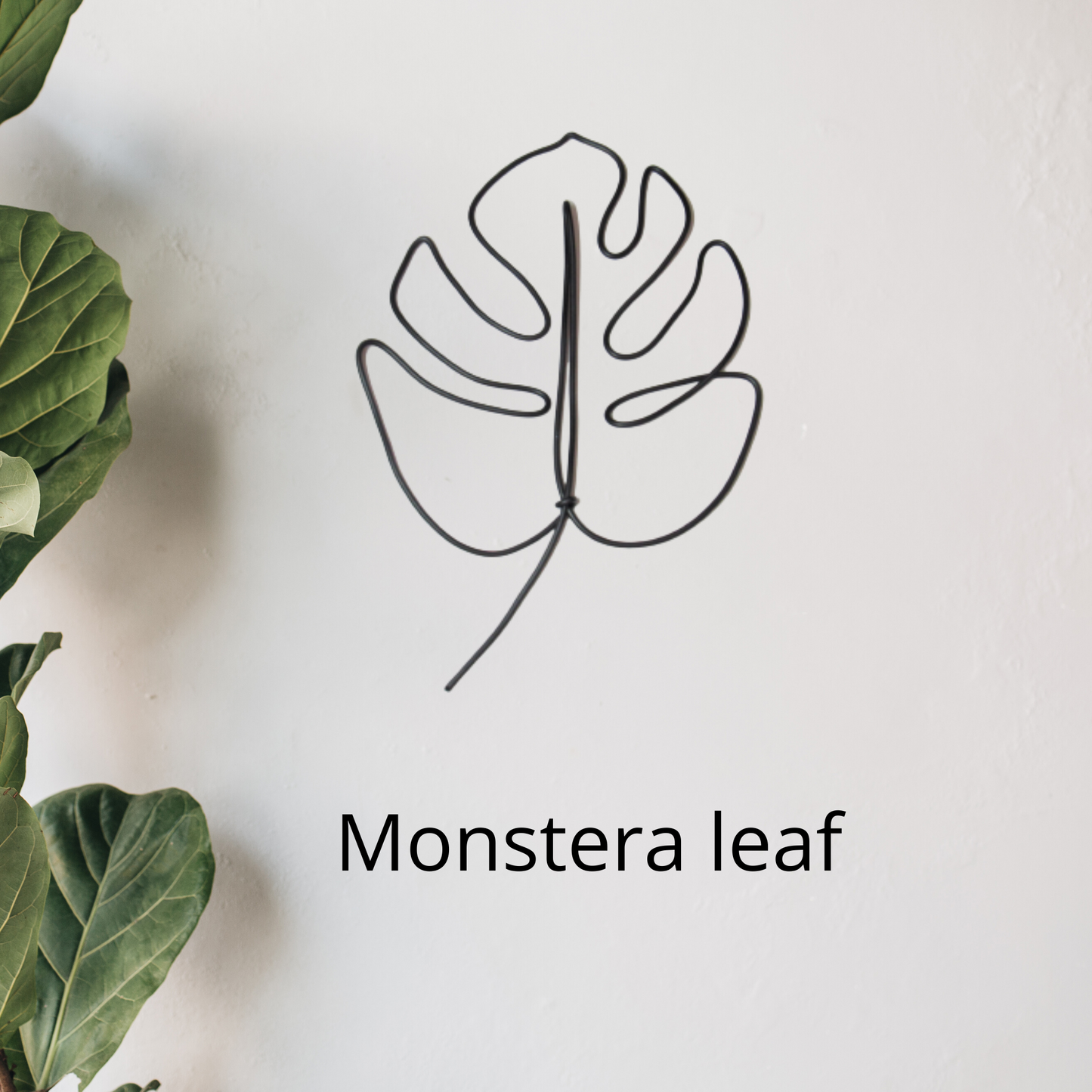 Metal leaves: Maple, Monstera, Ellitical wire wall art home decor