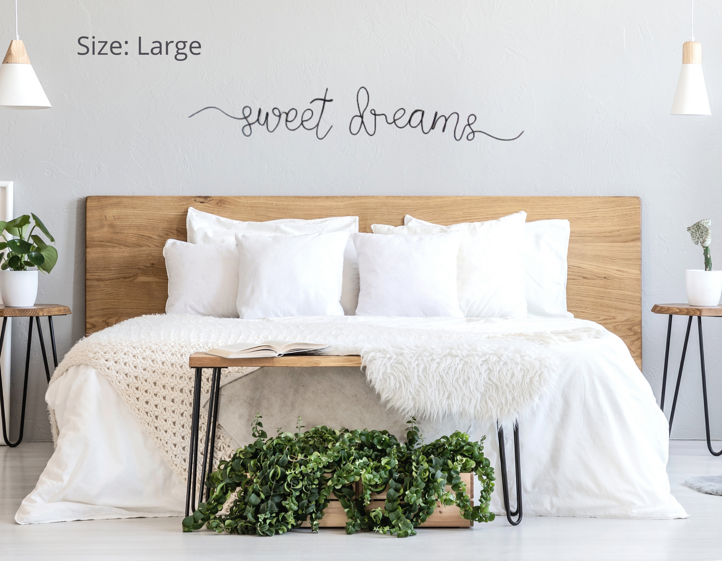 Sweet Dreams wire words bedroom wall decor over the Bed (SIZE LARGE)