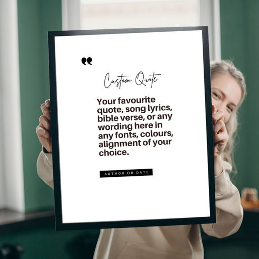 PRINT: Custom Quote wall art. Frame is NOT included