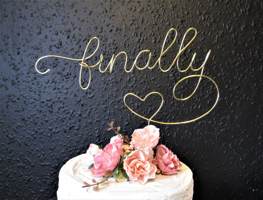Finally Wedding Cake Topper