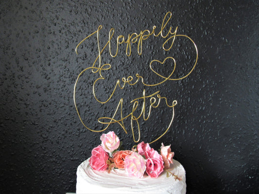 Happily Ever After wedding cake topper wire
