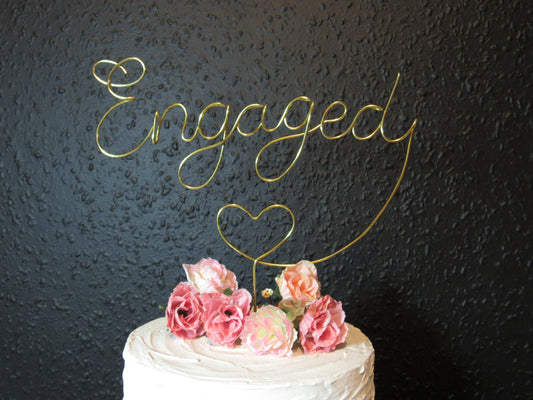 Engaged Cake Topper for engagement party
