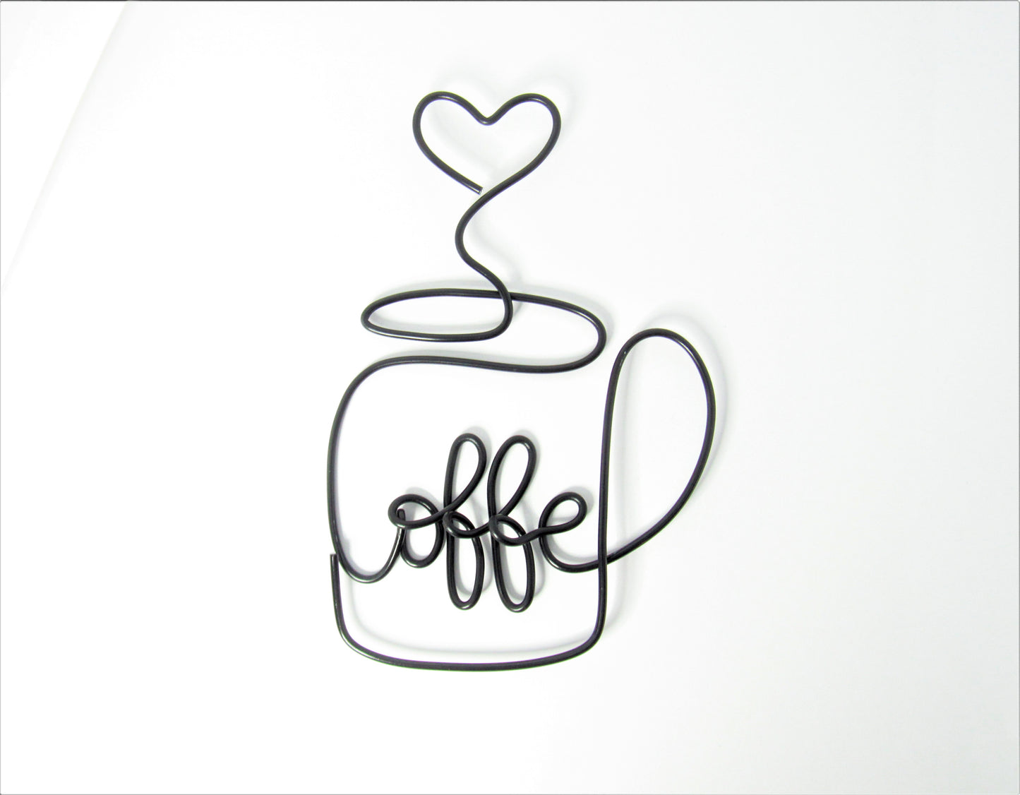 Wire Coffee Cup Sign, Coffee mug wire sign wall art