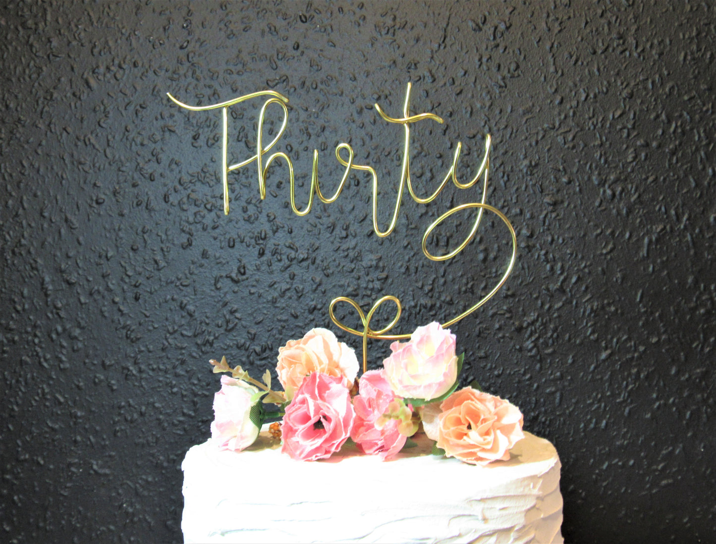 Custom number Thirty 30th birthday cake topper wire