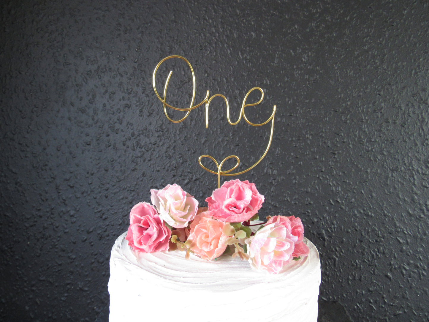 Custom 1st birthday cake topper wire