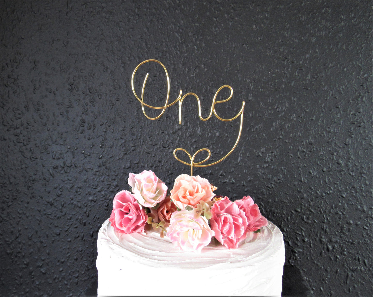 Custom number 1st birthday cake topper wire