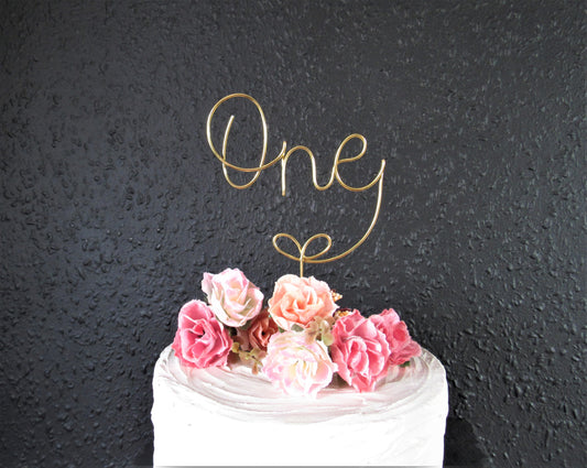Custom 1st birthday cake topper wire