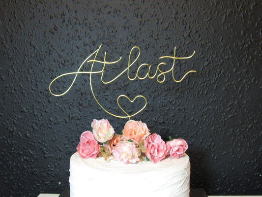 At Last Wedding Cake Topper
