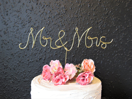 Mr & Mrs Wedding Cake Topper