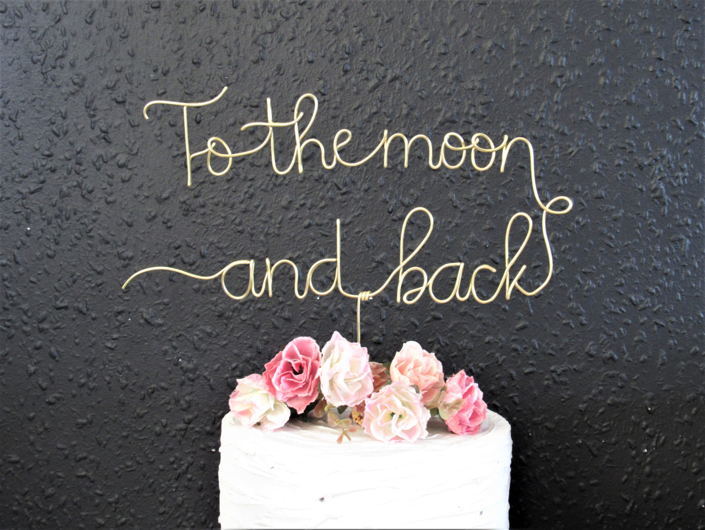 To the moon and back wedding cake topper wire