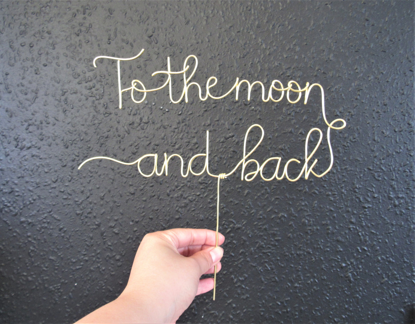 To the moon and back wedding cake topper wire