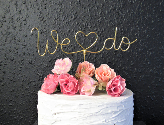 We do wedding cake topper with a heart