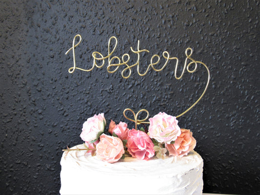 Lobster wedding cake topper wire