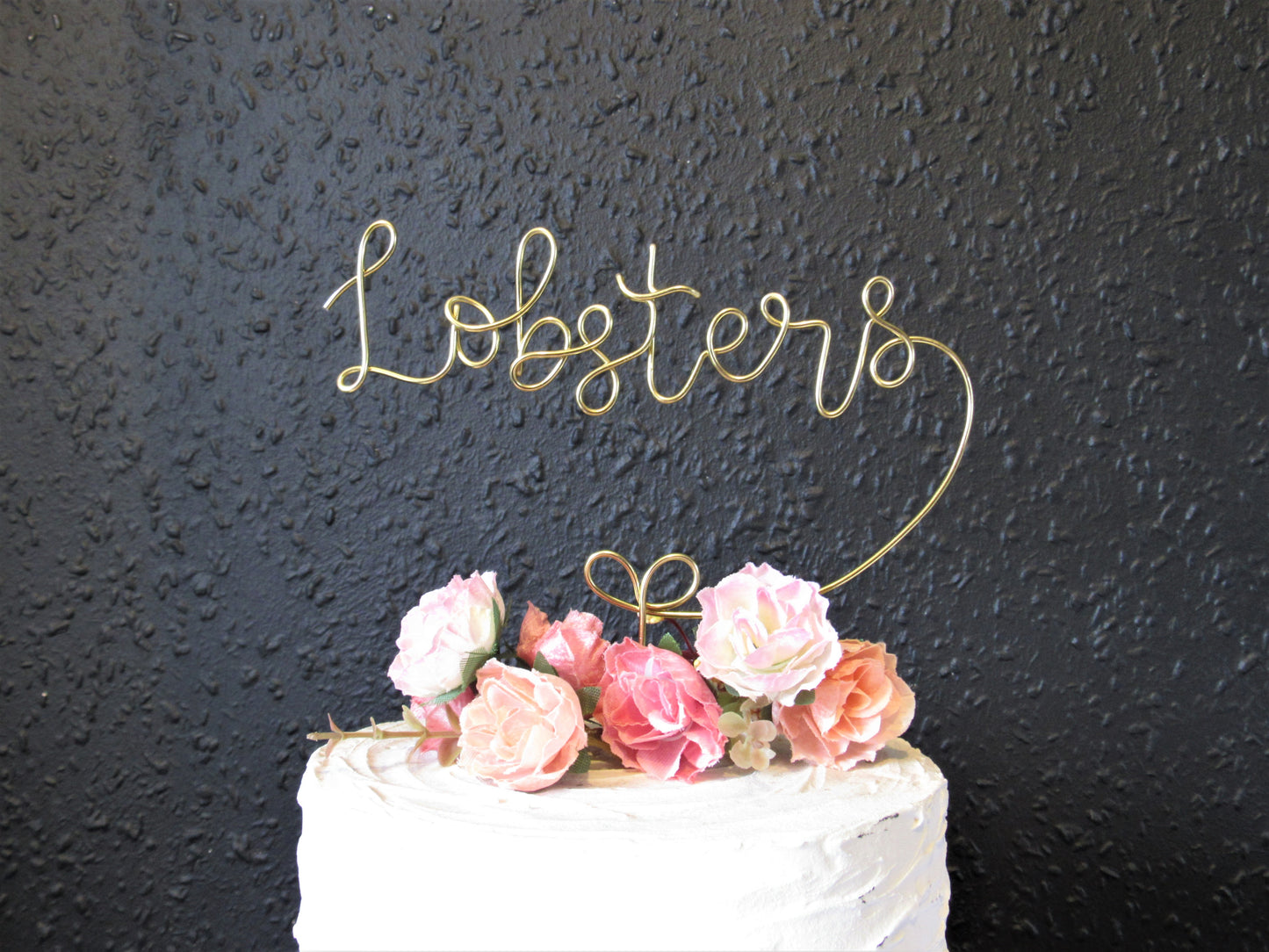 Lobster wedding cake topper wire