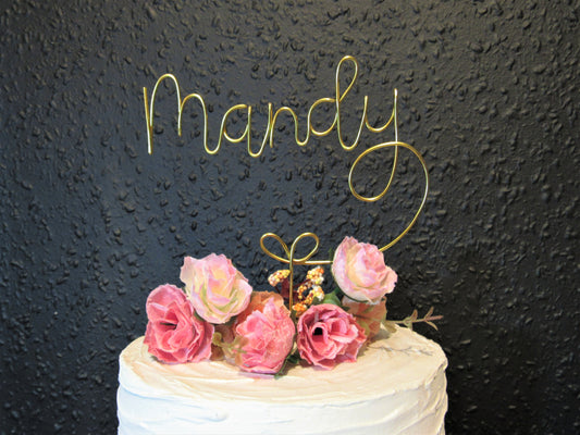 Custom name cake topper wire for birthday cake decoration
