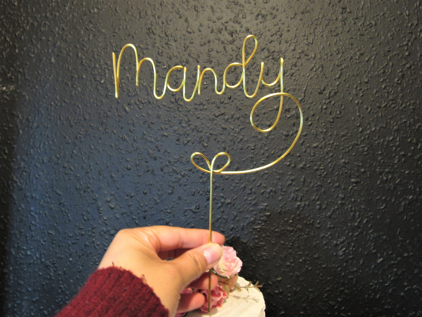 Custom name cake topper wire for birthday cake decoration