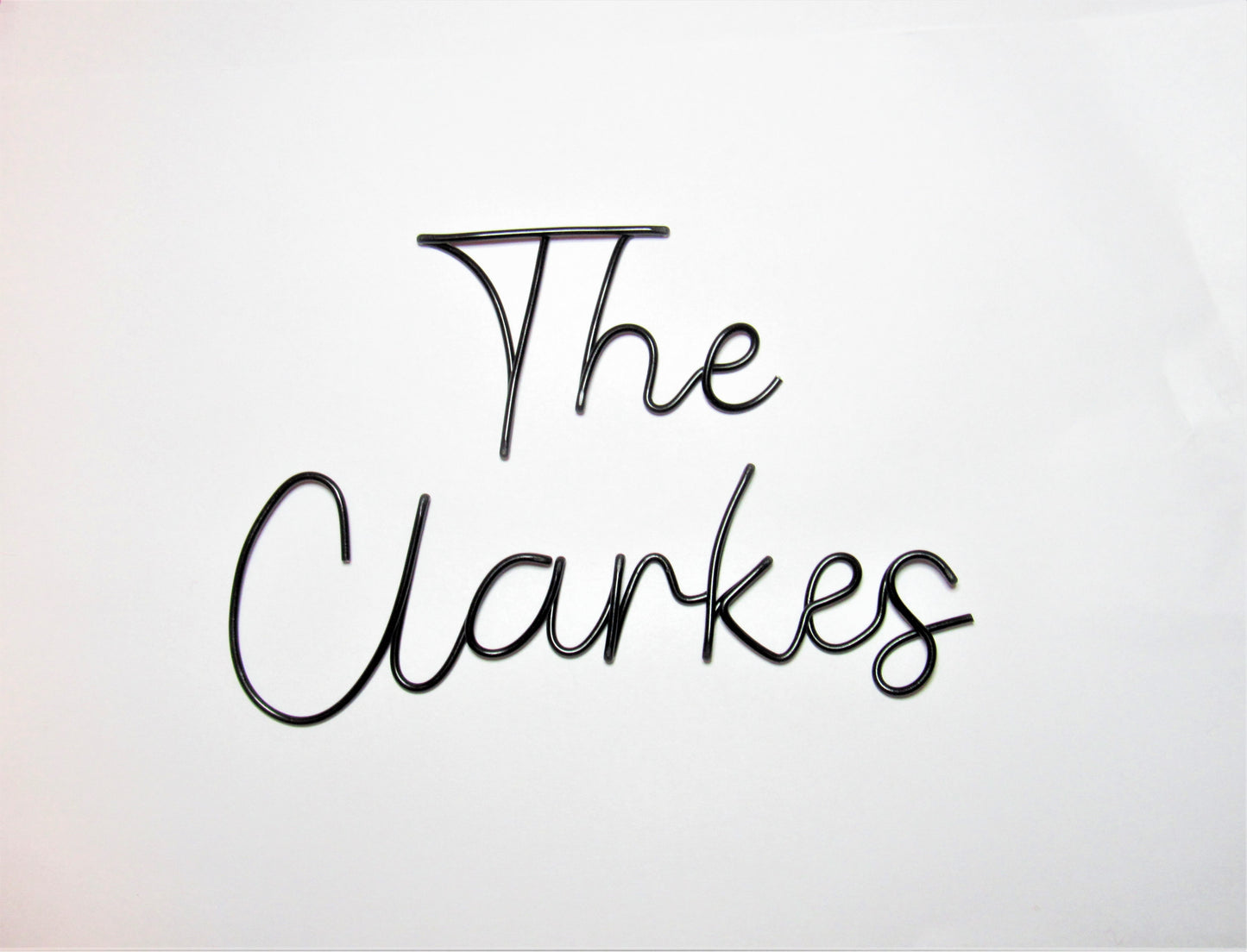 Custom personalised Family name sign wire words wall art
