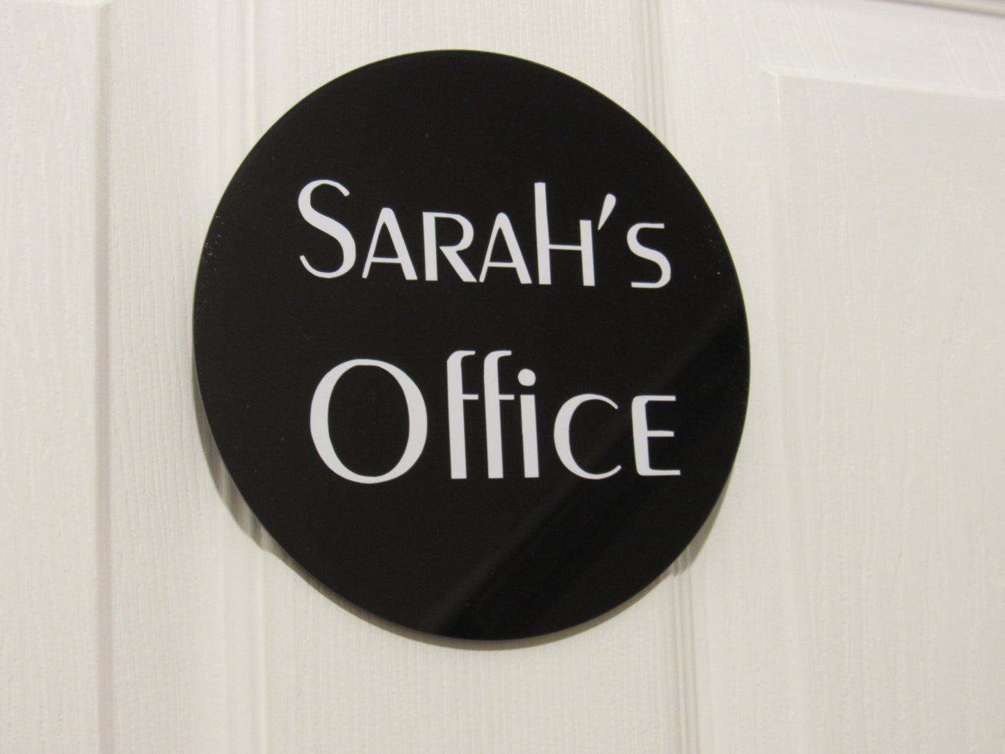 Custom home office door acrylic sign with self adhesive tape at the back