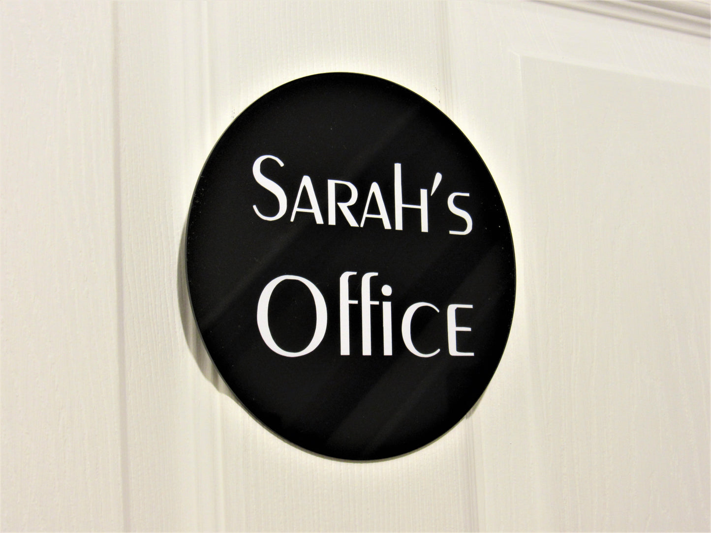 Custom home office door acrylic sign with self adhesive tape at the back