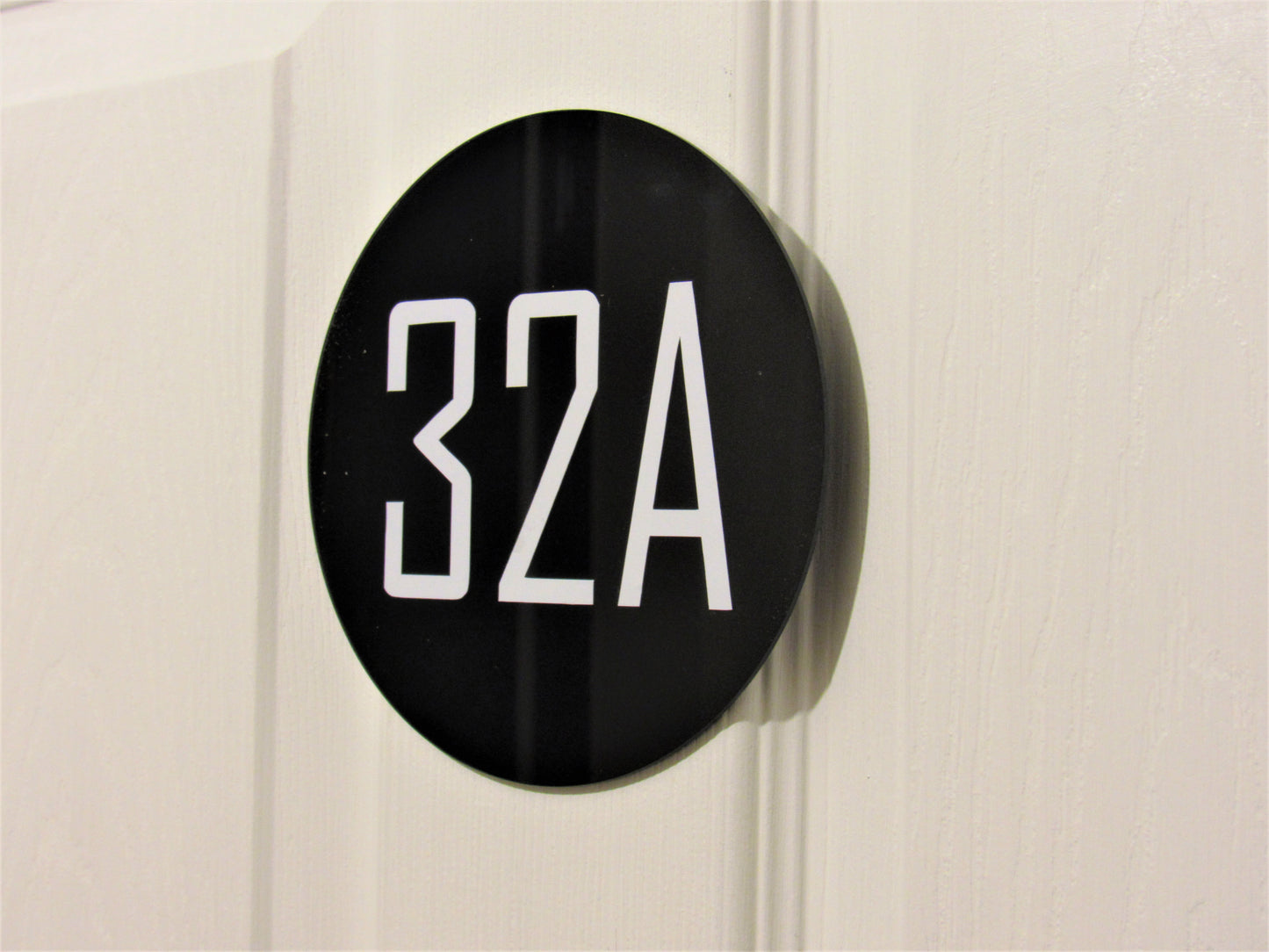 Custom room number sign, apartment door acrylic sign with self adhesive tape at the back