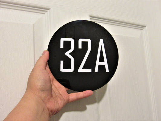 Custom room number sign, apartment door acrylic sign with self adhesive tape at the back