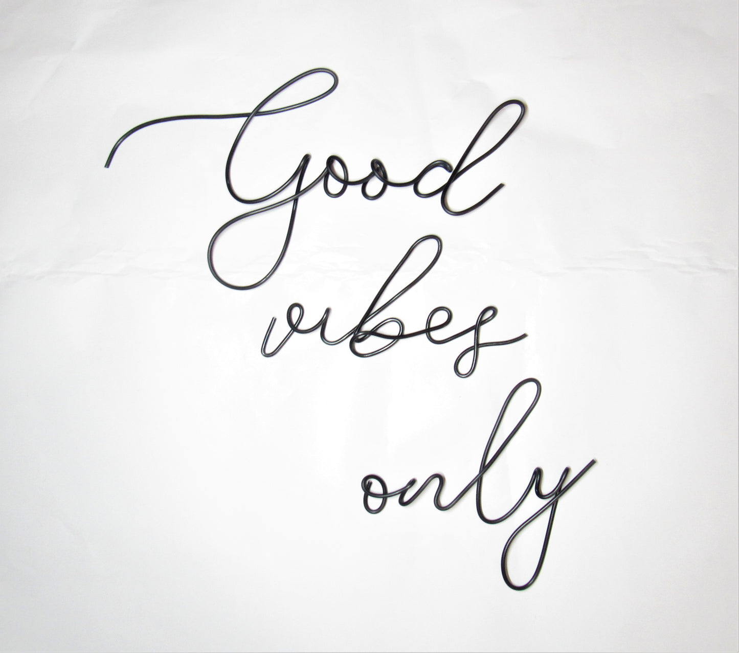 Good vibes only sign wire words wall art for home decor SIZE EXTRA LARGE