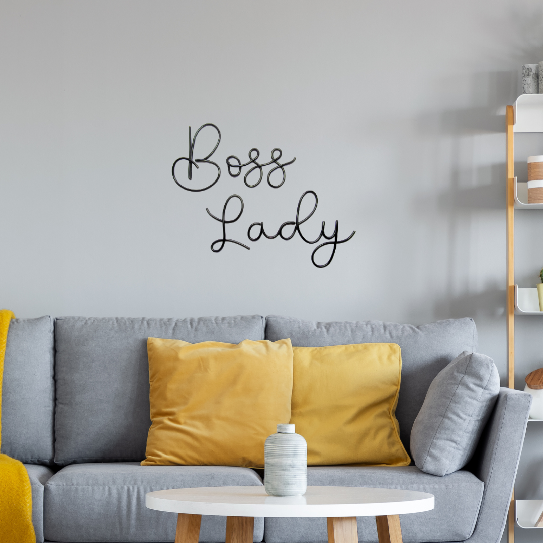Boss Lady sign office decor wire wall art gift