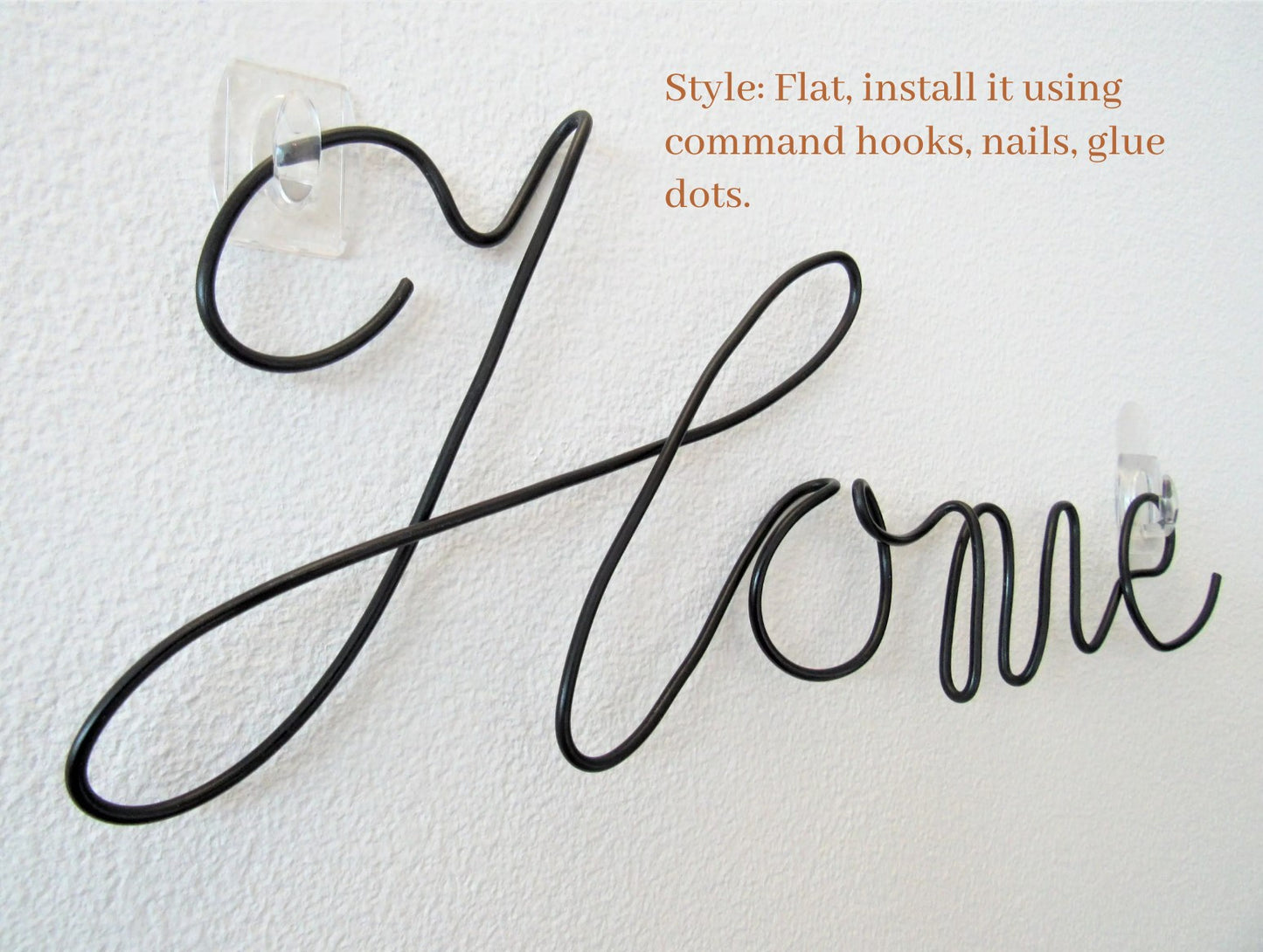 Our happy place sign wire words wall art for living room decor
