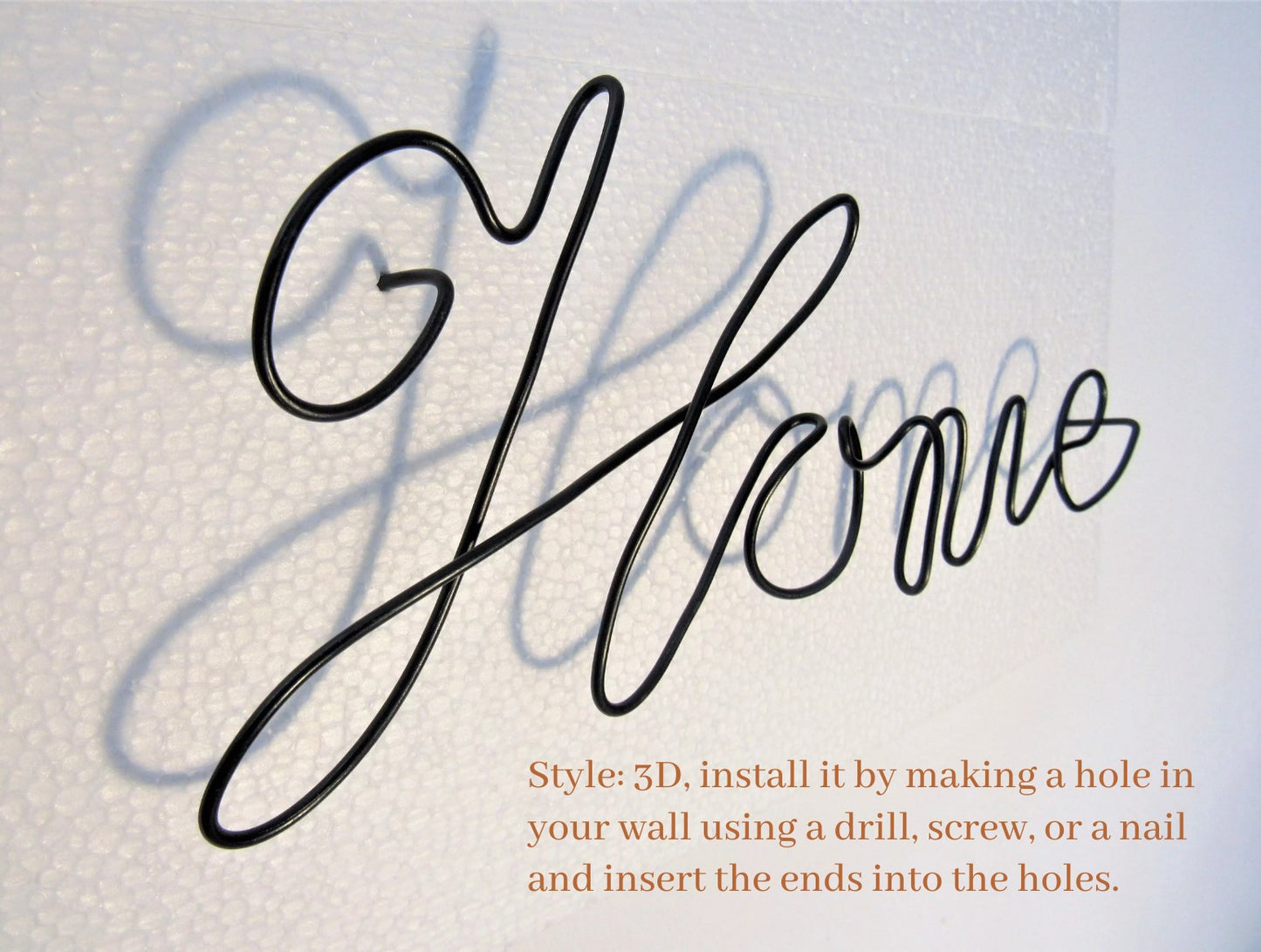 Our happy place sign wire words wall art for living room decor