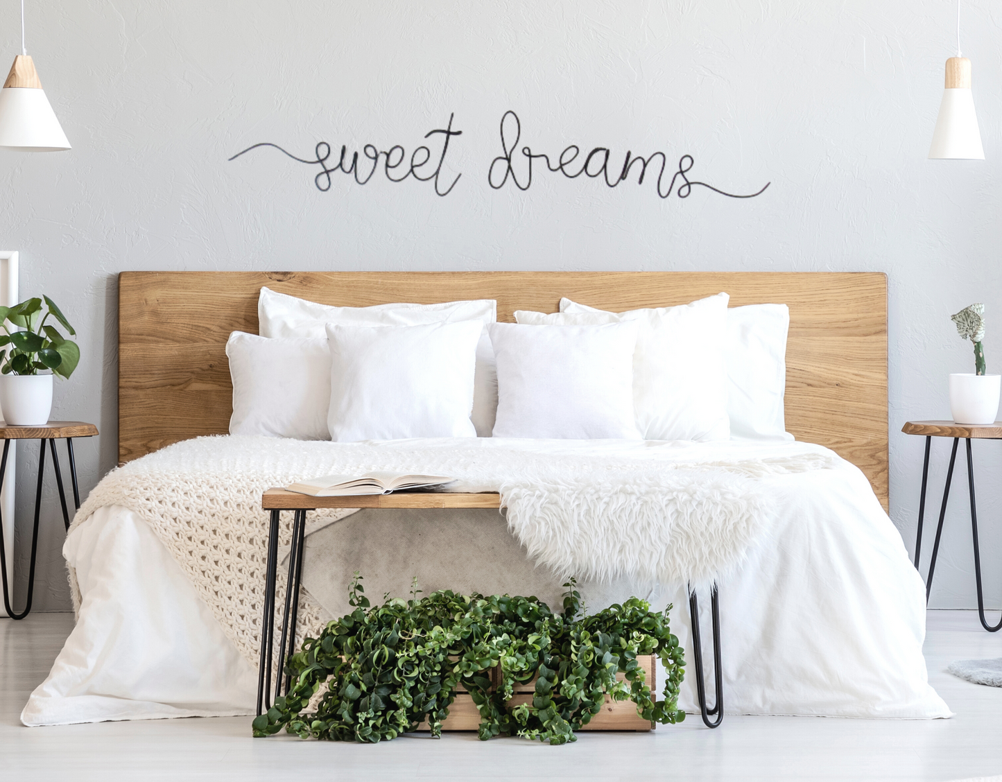 Sweet Dreams wire words bedroom wall decor over the Bed (SIZE EXTRA LARGE)
