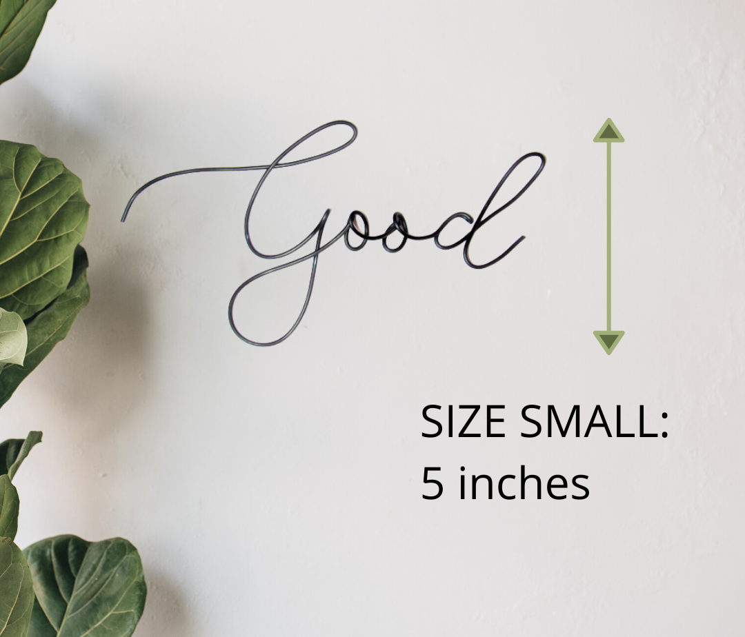 Good vibes only sign wire words wall art for home decor