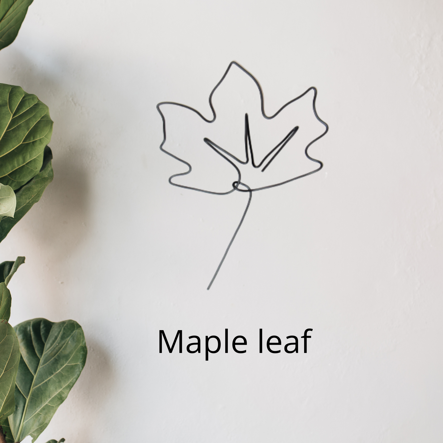 Metal leaves: Maple, Monstera, Ellitical wire wall art home decor